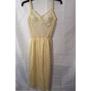 Vintage Olga Babydoll Full Slip Lace Chemise Lingerie Size 36B 1960’s Boudoir